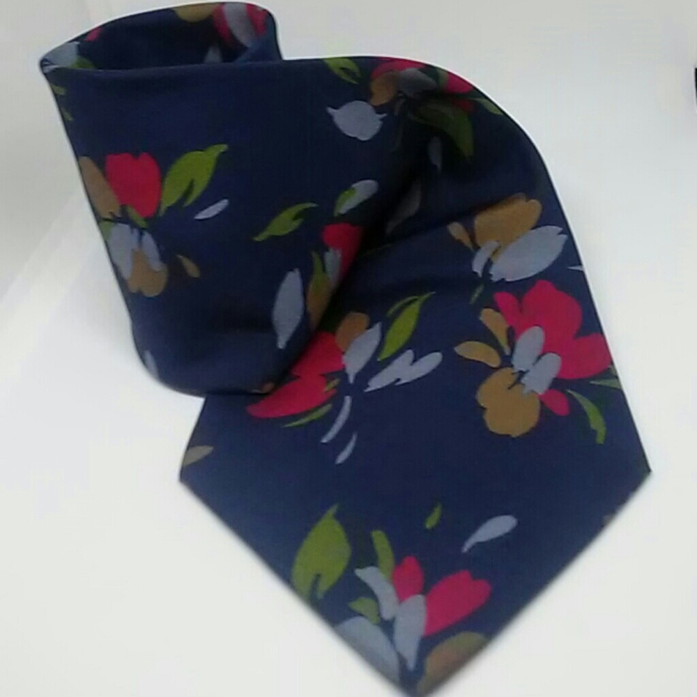 Men Neck Tie Blue Floral